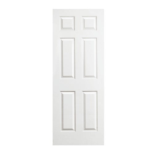 Slab: Woodgrain's 6-Panel Primed Smooth Moulded Hollow Core 1-3/8" Door