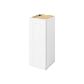 Hardware Resources: 9" x 30" Wall Cabinet, 1 Door, 2 Shelves - Polar White