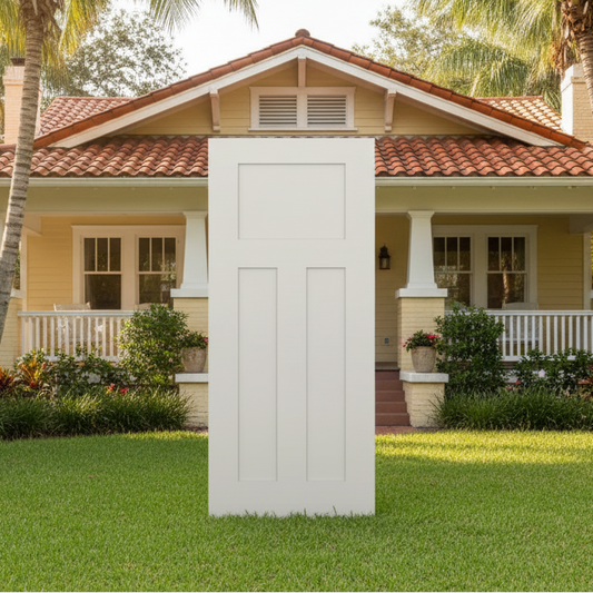 SLAB: Fiberglass Smooth 3-Panel Shaker Panel DRS3F/DRS3F80 (unfinished)