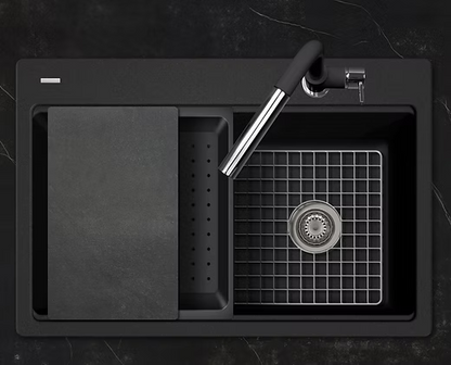 PROHS - Kitchen Sinks - Q Lucca Granite Composite Workstation Kitchen Sink