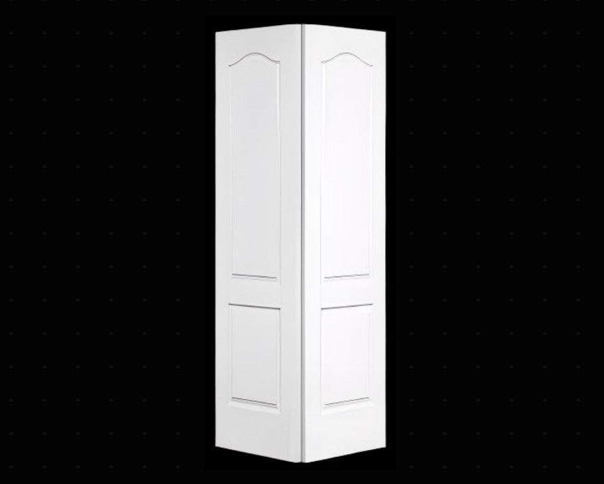 2 Panel Classique Bifold:Classique Primed Moulded Textured 2-Panel Archtop Raised Panel ...