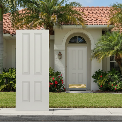 SLAB: Fiberglass Smooth True 4-Panel Raised DRS4180 (unfinished)