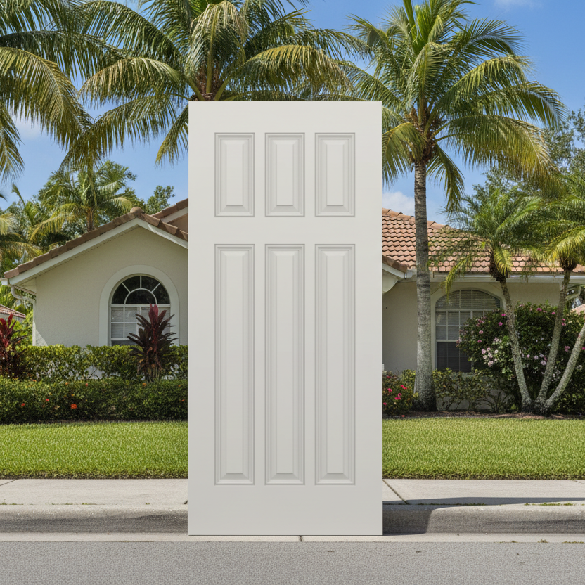 SLAB: Fiberglass Smooth 6-Panel Craftsman Raised DRS6C (unfinished)