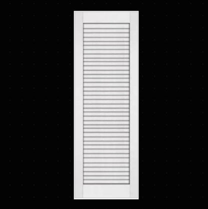 Slab: Primed MDF Smooth Plantation Full Louver Slab