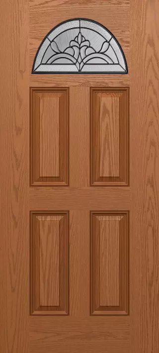 SLAB: Fiberglass Oak WG Texture 4-Panel Blank top DRG40 (unfinished)