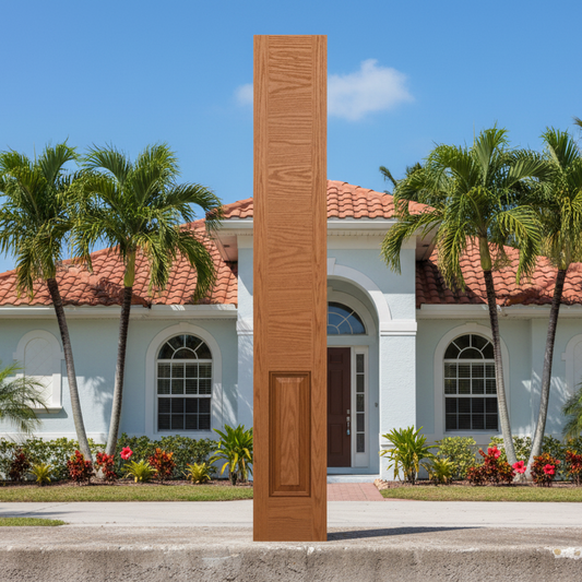 SLAB: Fiberglass Oak WG Texture Flush over 1-Panel SLG4180 (unfinished)