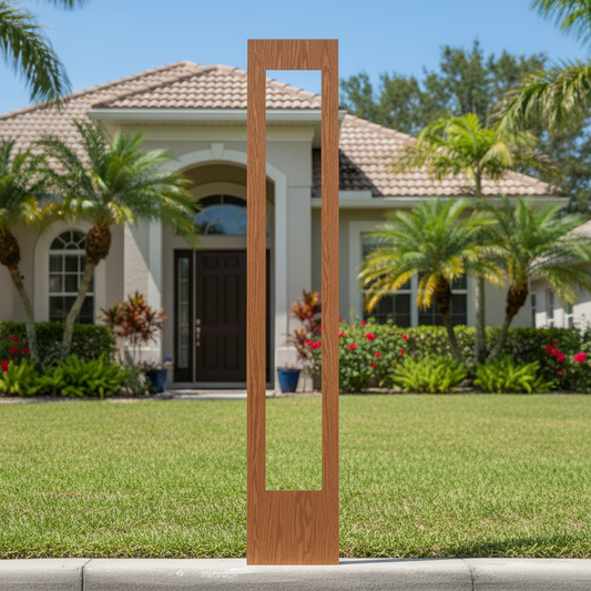 SLAB: Fiberglass Oak WG Texture Flush Sidelite w/cutout 8"x80" SLG00/SLG0080 (unfinished)