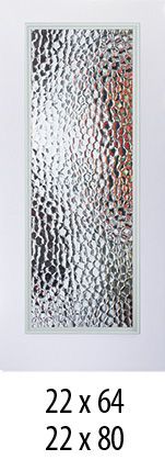 Door Glass Insert: Oceana Textured Glass Impact Rated