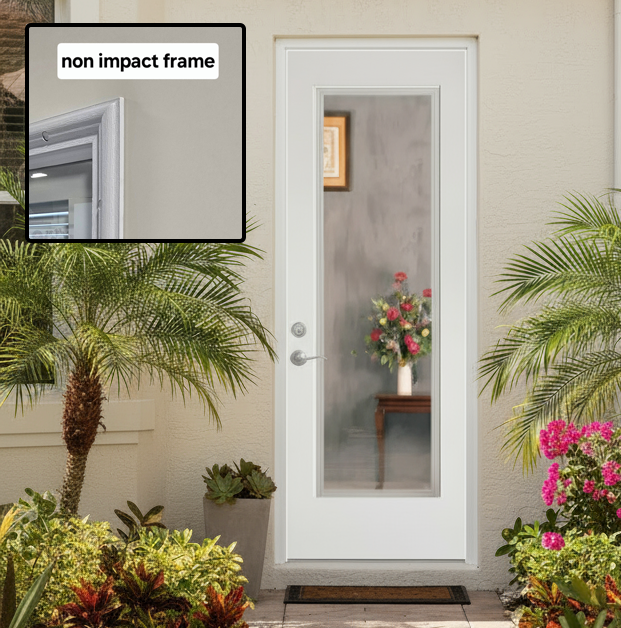 Full lite one lite non impact with ogee style frame RHIS