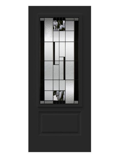 Onyx - Decorative Glass Black Patina Caming  (Glass Insert Only)