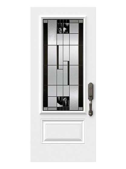 Onyx - Decorative Glass Black Patina Caming  (Glass Insert Only)