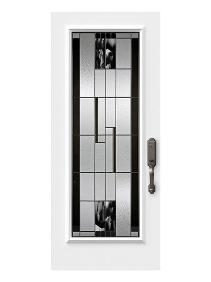 Onyx - Decorative Glass Black Patina Caming  (Glass Insert Only)