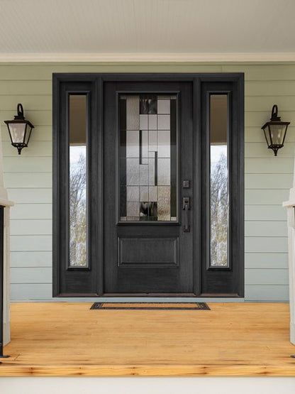 Onyx - Decorative Glass Black Patina Caming  (Glass Insert Only)