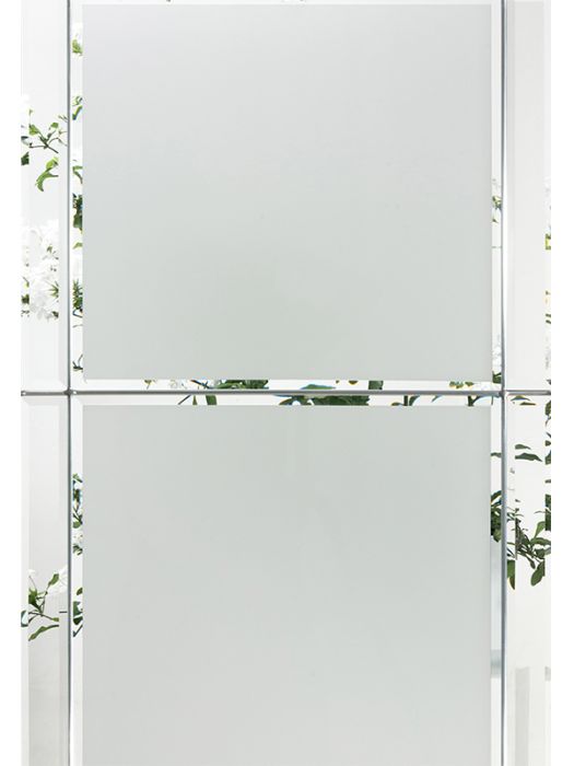 Door Glass Insert: Opal Decorative Glass with Zinc Caming Impact Rated