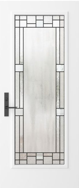 Door Glass Insert: Portrait Decorative Glass Black Caming Non Impact