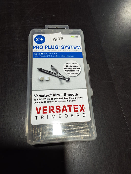 VERSATEX FMCTXT-VT50SM  (PXTT357L250) 50 lin ft box (includes: 75 screws, 100 plugs and 1 settings tool)