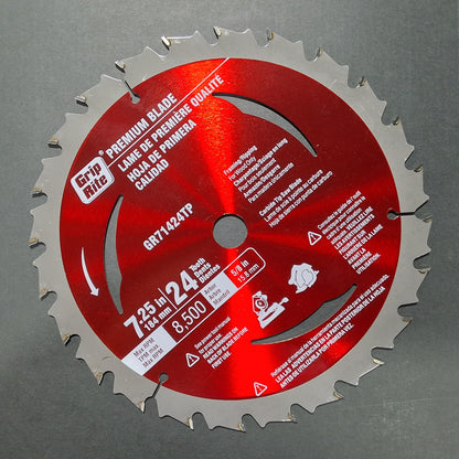 Grip-Rite: GR71424TP 7-1/4" Circular saw blade