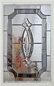 Door Glass Insert: Royal Decorative Glass with Zinc Caming Impact Rated
