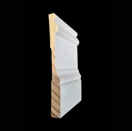 Base: VIC (Victorian) 5 1/4 Primed Finger Joint Pine (9/16"x5-1/4") 8' or 16'